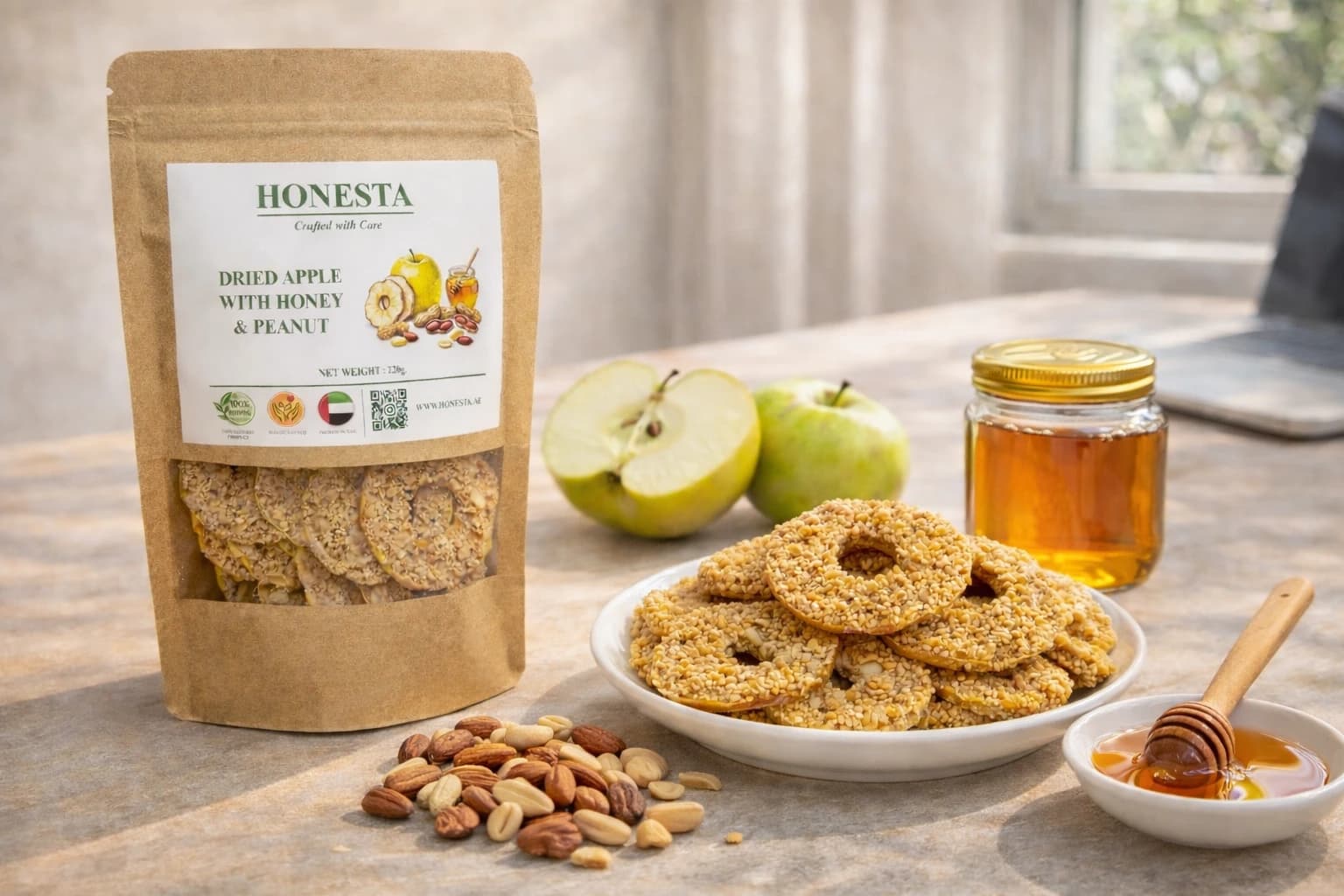 Apple, Honey & Peanut Snack