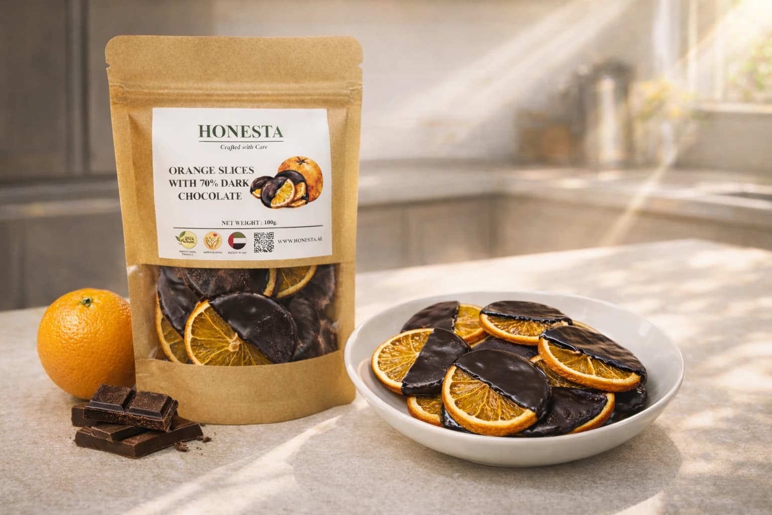 Orange Slices with Dark Chocolate